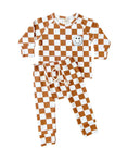 Load image into Gallery viewer, Copper Checkered Smiley Lounge Set
