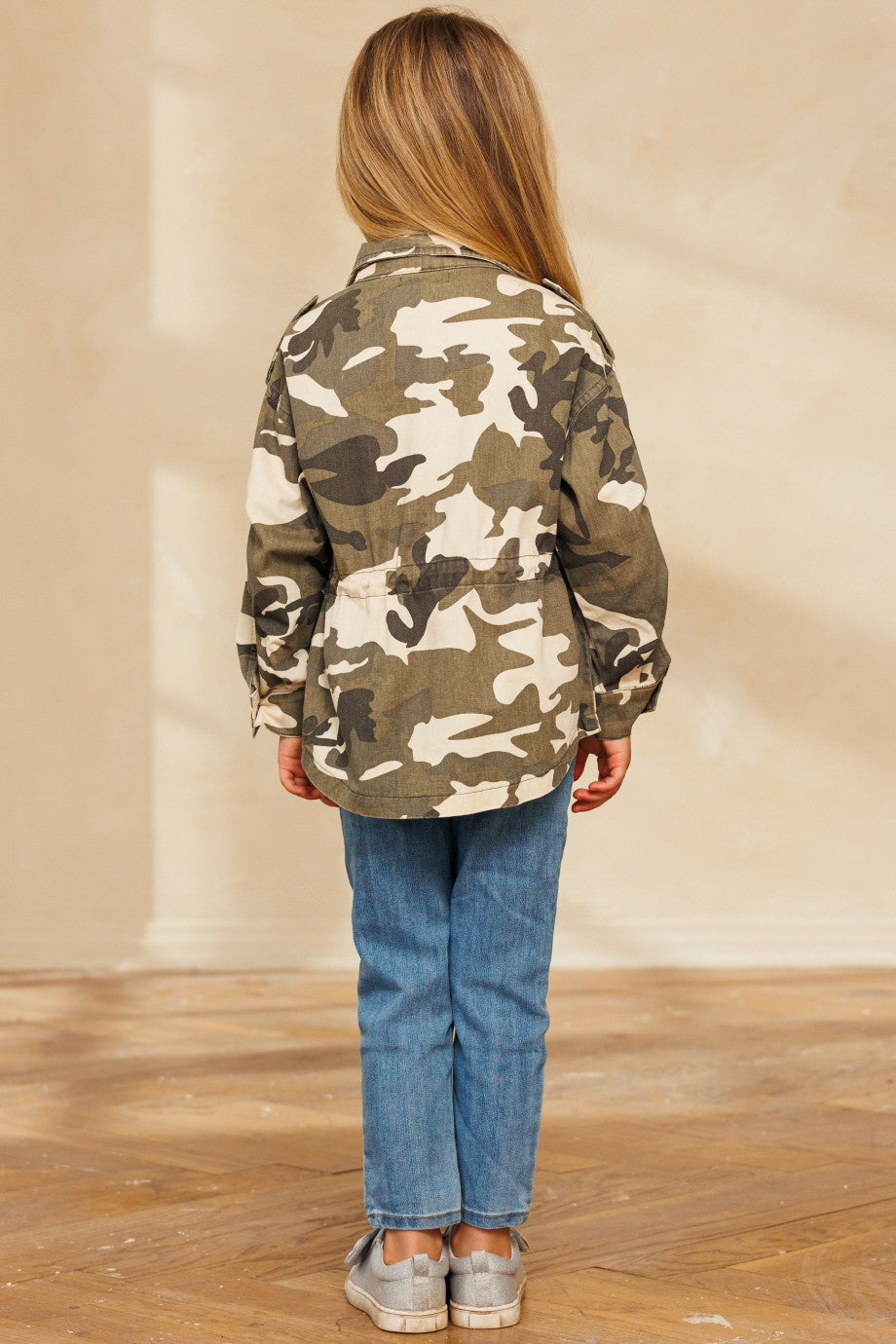 Kids Oversized Camouflage Utility Jacket
