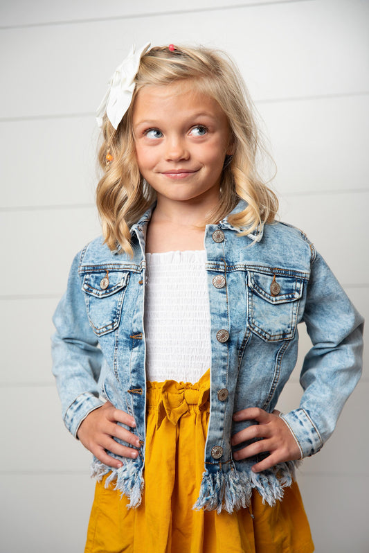 Kids Faded Fringe Jacket