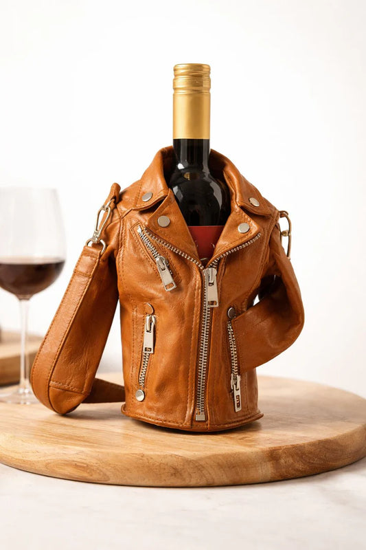 Vino, Wine/Alcohol Leather Holder with Strap