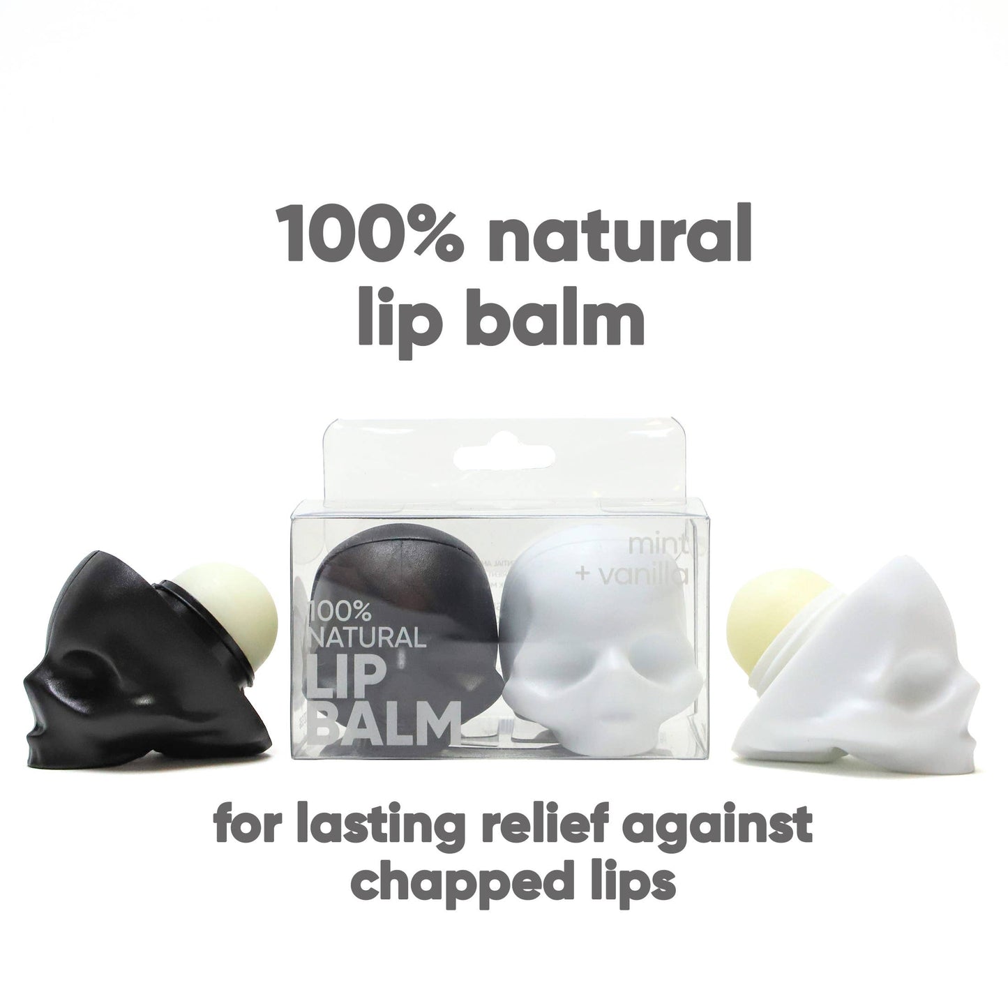 2 Pack Skull Lip Balm 100%