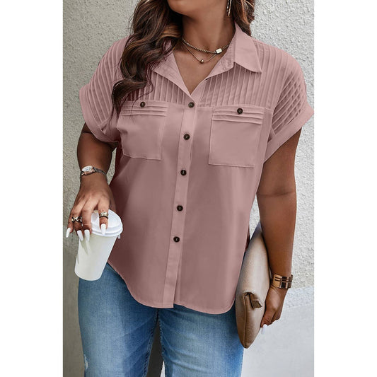 Plus Block Loose Blouse