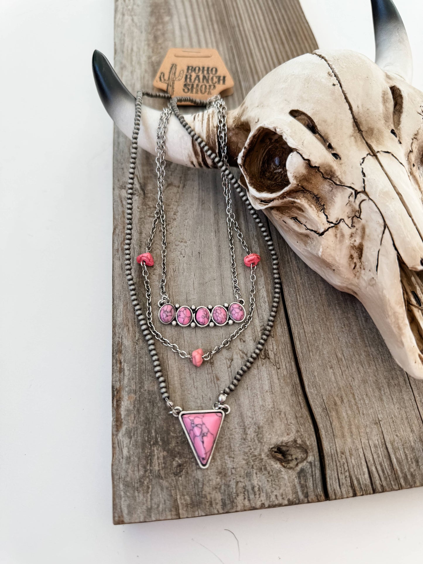 3 Layered Boho Western Necklace