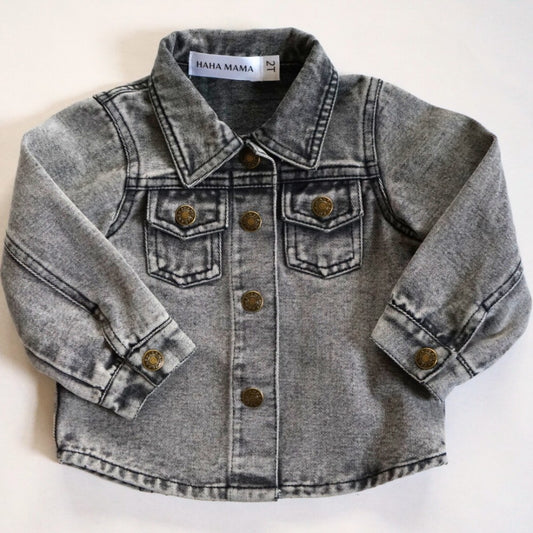 Silver Gray Denim Jacket