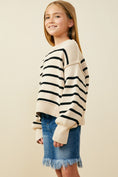 Load image into Gallery viewer, Girls Striped Sweater Top

