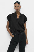 Load image into Gallery viewer, Soft Matte Drop Shoulder Blouse
