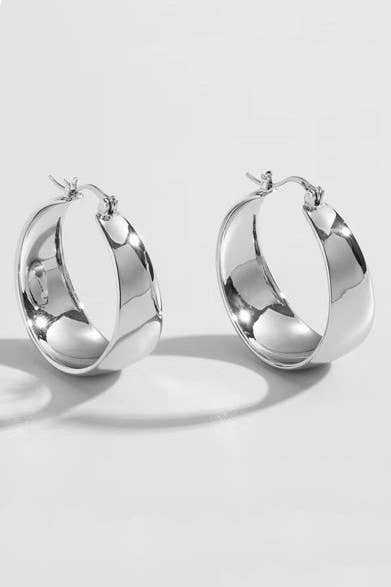 18K SS Huggie Hoops