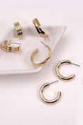 Load image into Gallery viewer, MULTI CLASSIC HOOP TRIO EARRINGS
