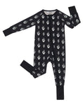 Load image into Gallery viewer, Skelly Vibes Bamboo Baby Zip Romper
