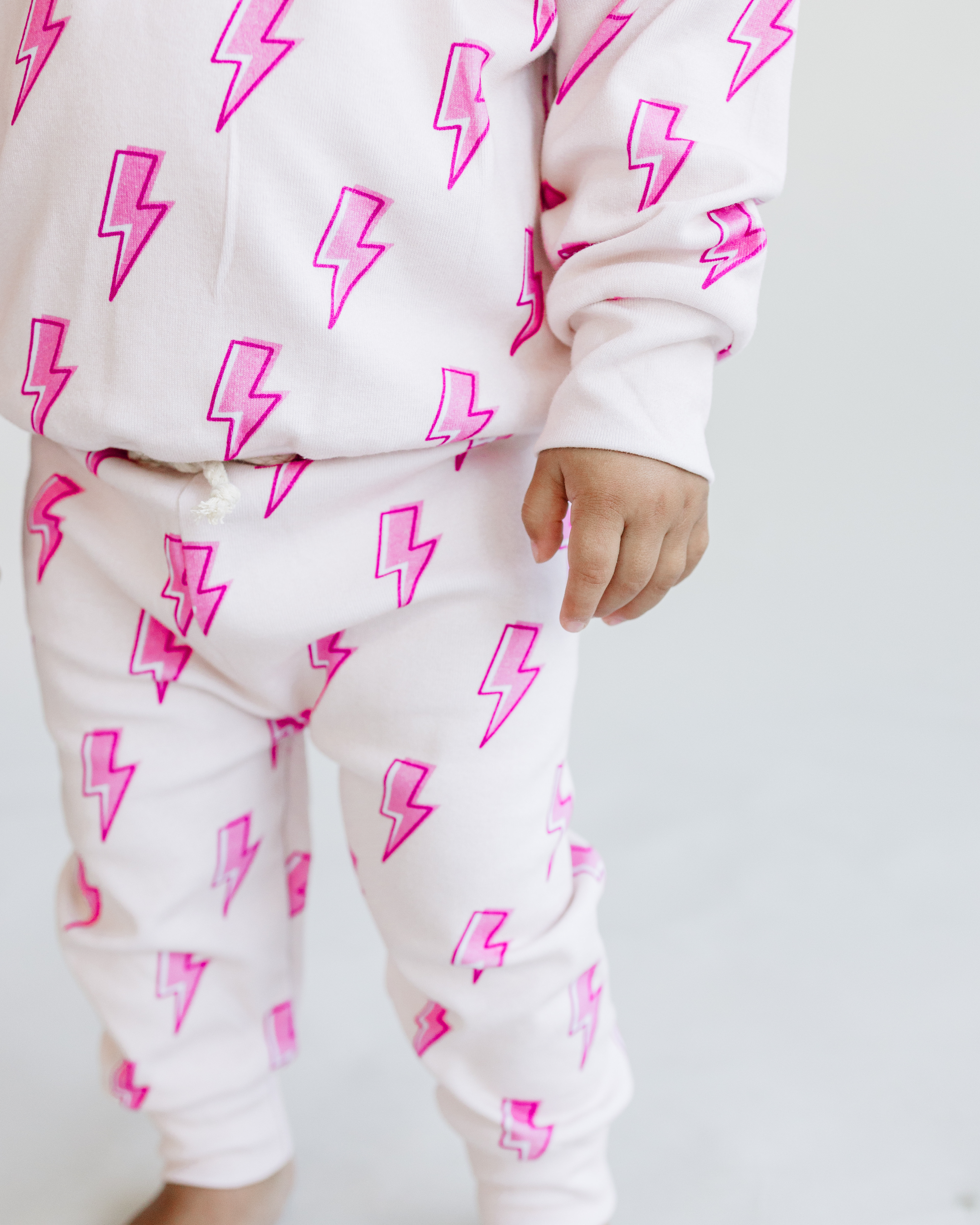Pink Bolts Jogger Set