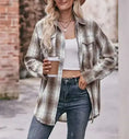 Load image into Gallery viewer, Coffee Oversized Loose Plaid Shirt
