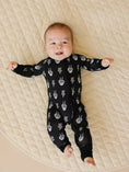 Load image into Gallery viewer, Skelly Vibes Bamboo Baby Zip Romper
