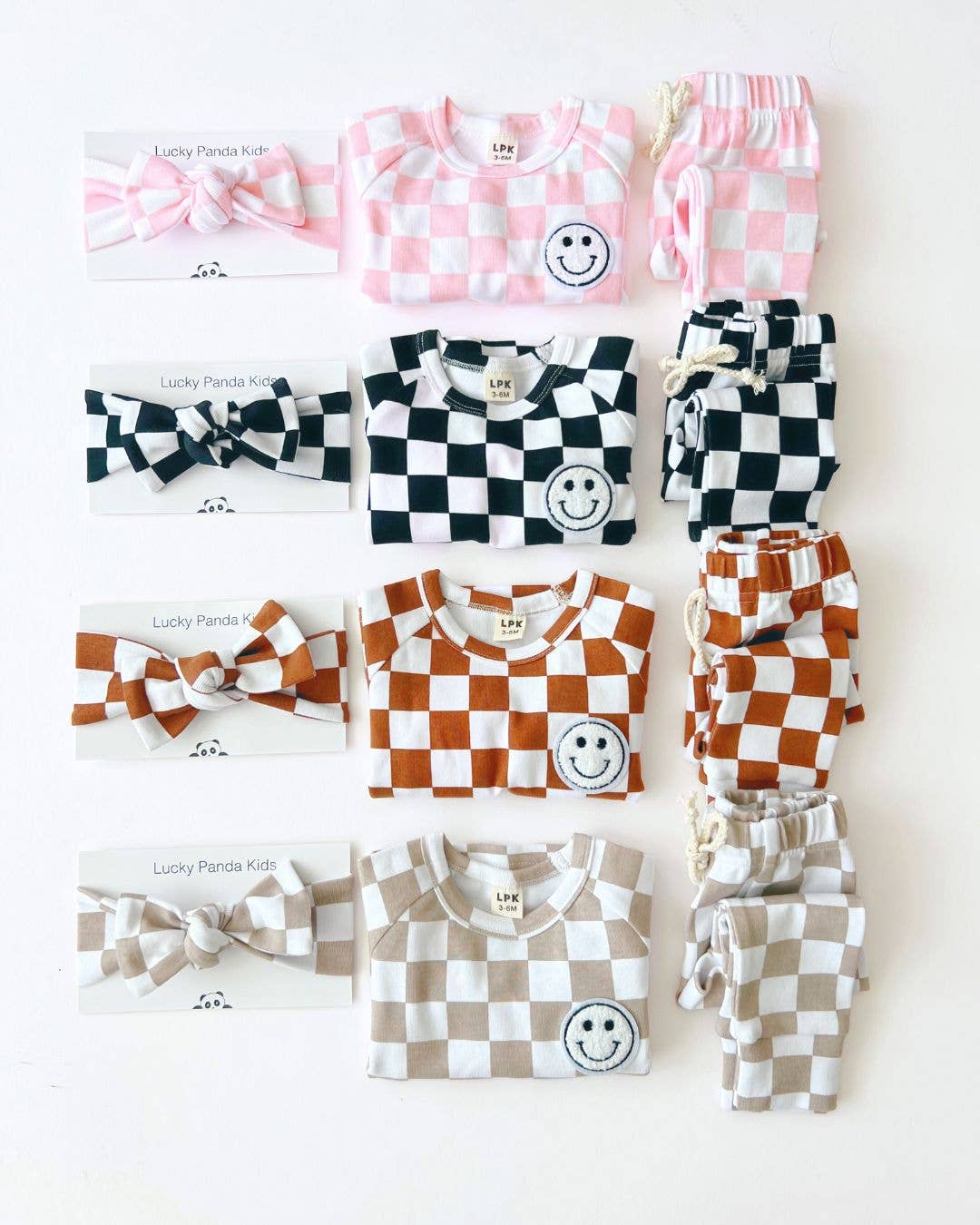 Copper Checkered Smiley Lounge Set