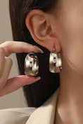 Load image into Gallery viewer, 18K SS Huggie Hoops
