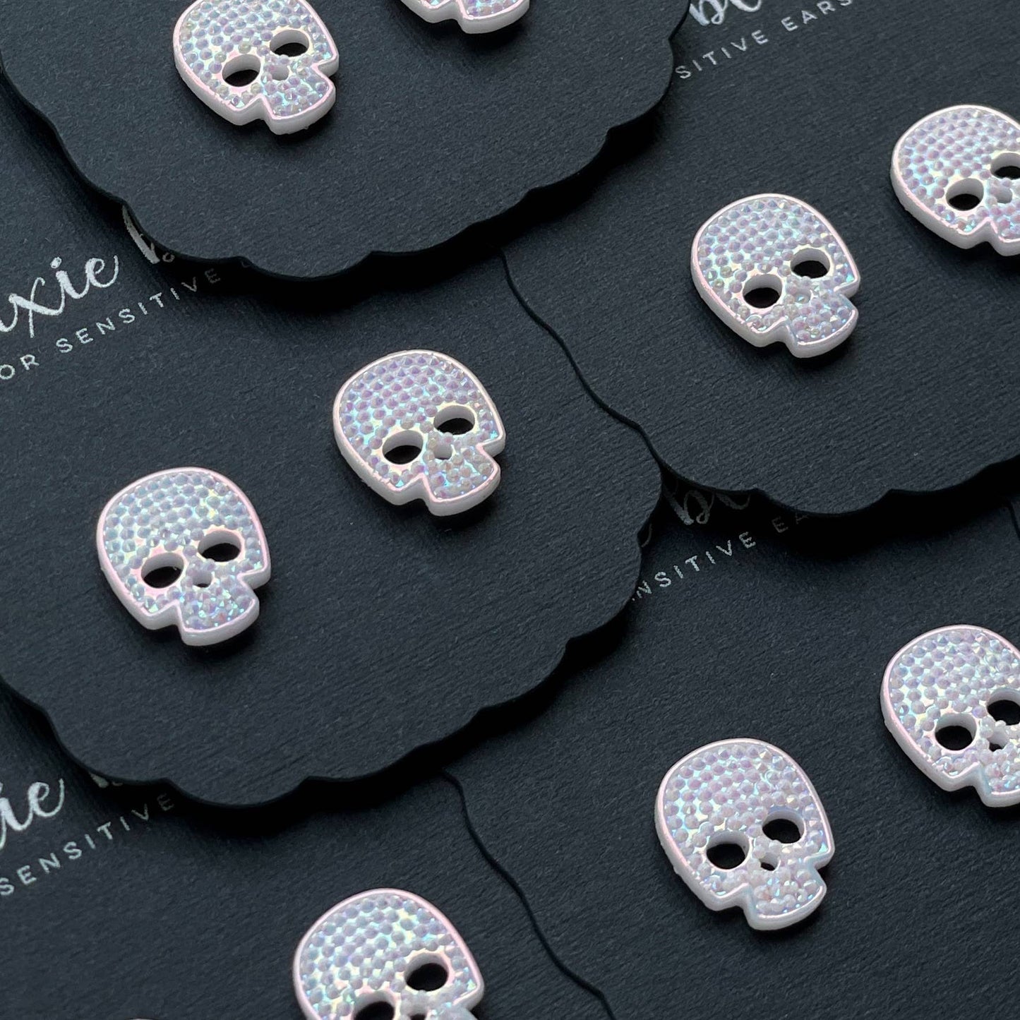 Studded Skulls in White