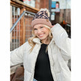 Load image into Gallery viewer, Leopard Faux Fur Pom Beanie
