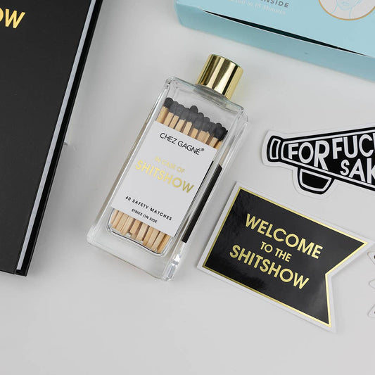 In Case of Shitshow Matches - Glass Bottle Matchsticks - Black