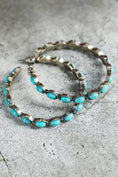 Load image into Gallery viewer, Turquoise Western Hoop
