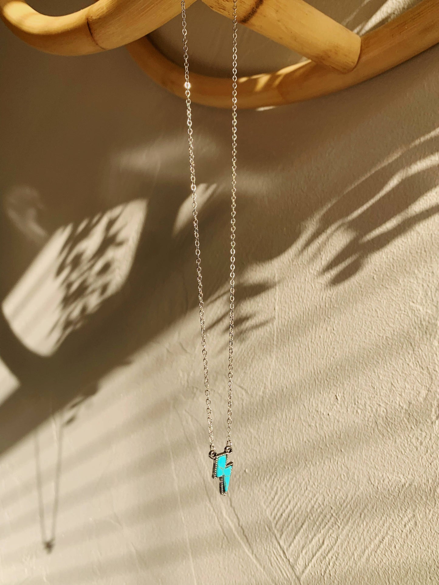 Turquoise Lightning Bolt Necklace