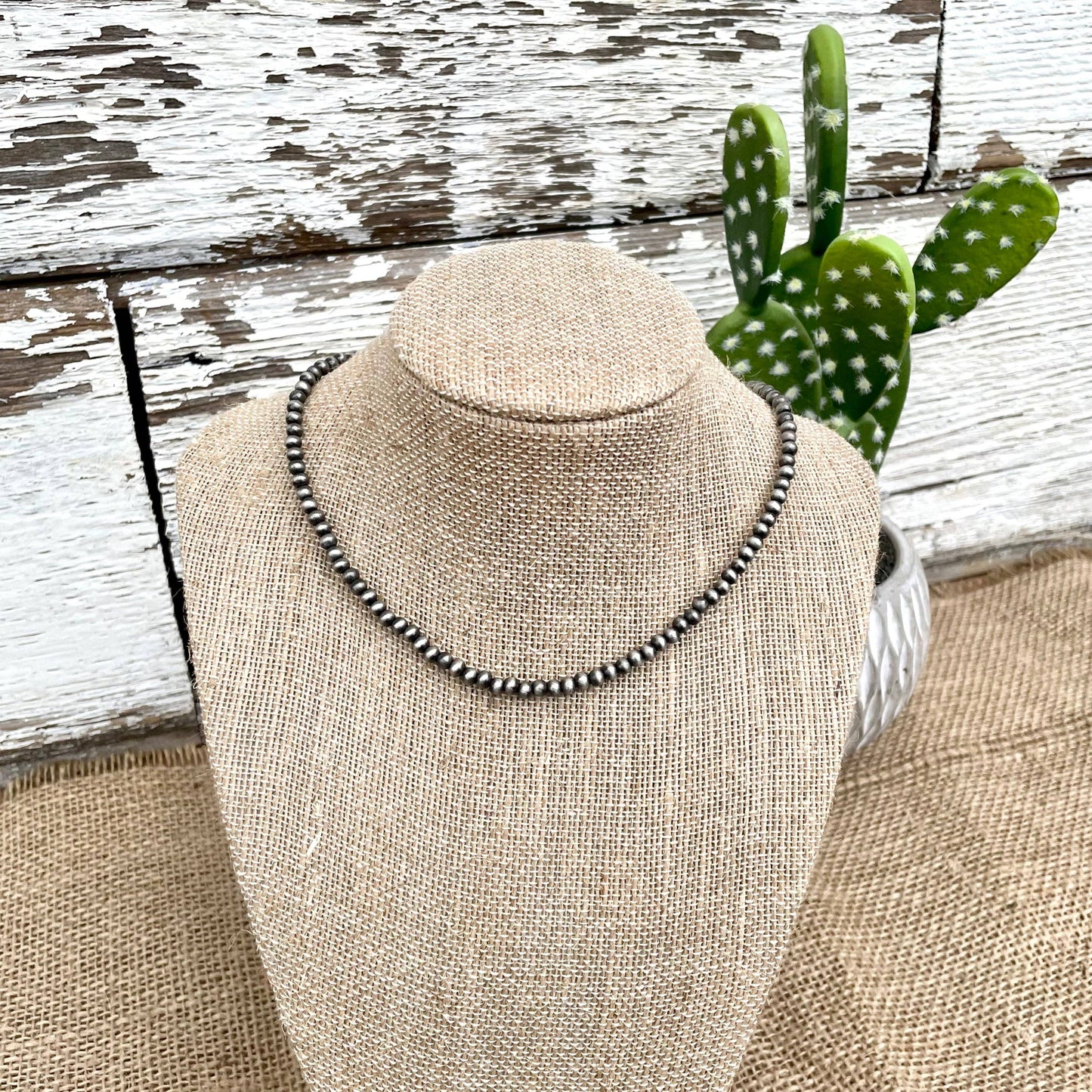 Handmade Faux Navajo Pearl Necklace - Style 3