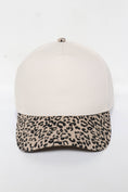 Load image into Gallery viewer, 5 Panels with Leopard Print Brim 5 Panel Caps
