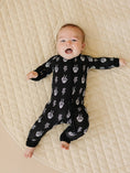 Load image into Gallery viewer, Skelly Vibes Bamboo Baby Zip Romper
