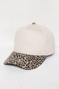 Load image into Gallery viewer, 5 Panels with Leopard Print Brim 5 Panel Caps
