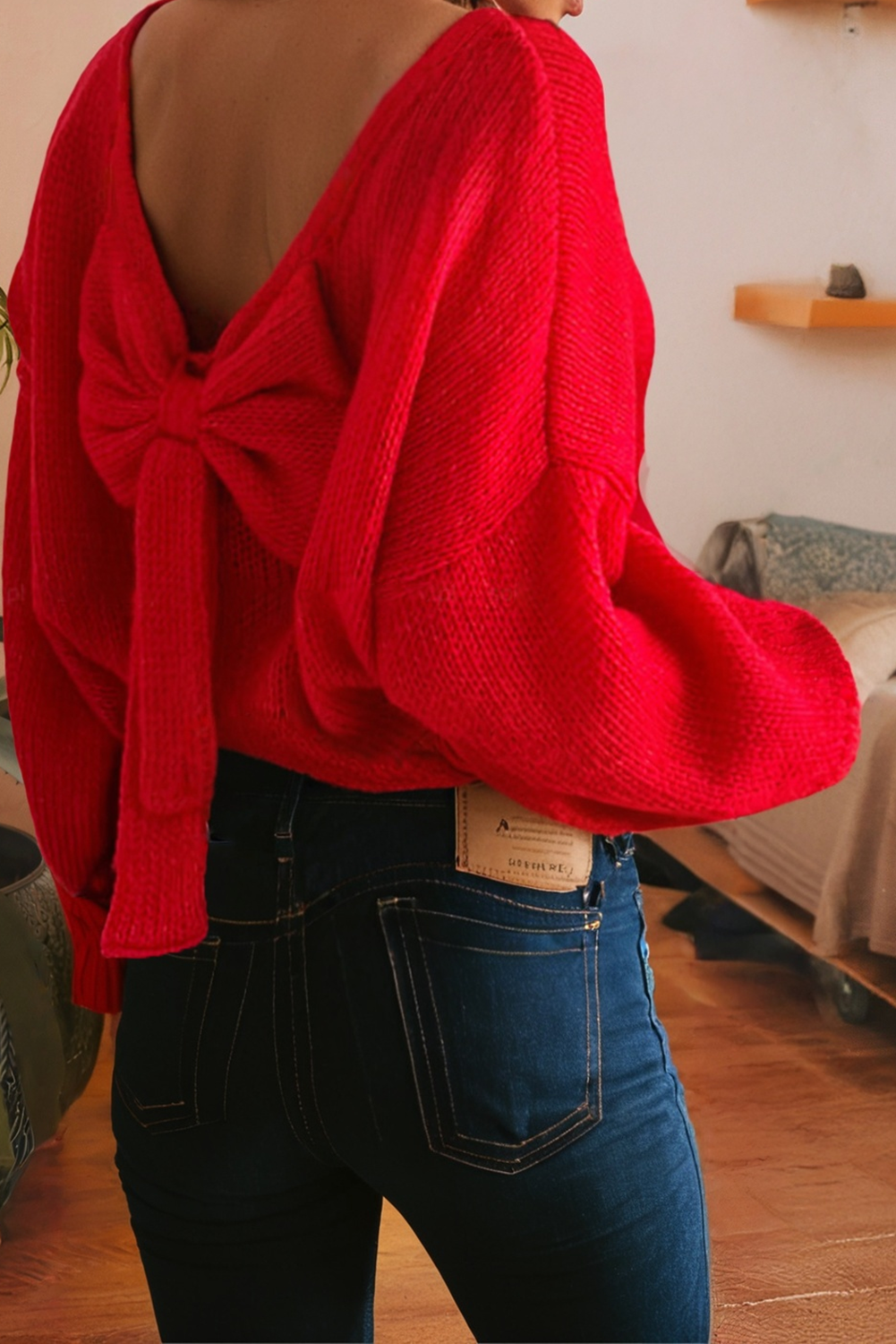 Red Bow Sweater
