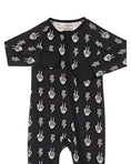 Load image into Gallery viewer, Skelly Vibes Bamboo Baby Zip Romper
