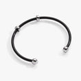 Load image into Gallery viewer, Bezel Stone Enamel Cuff, Black
