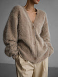 Load image into Gallery viewer, Cozy Faux Mink Knit Cardigan/Sweater
