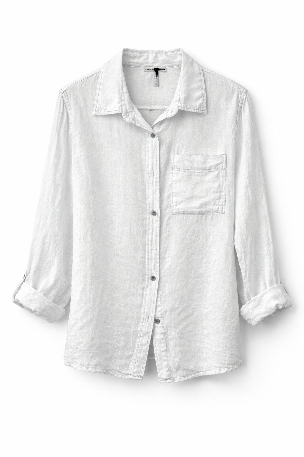 White Stitch Trim Shirt