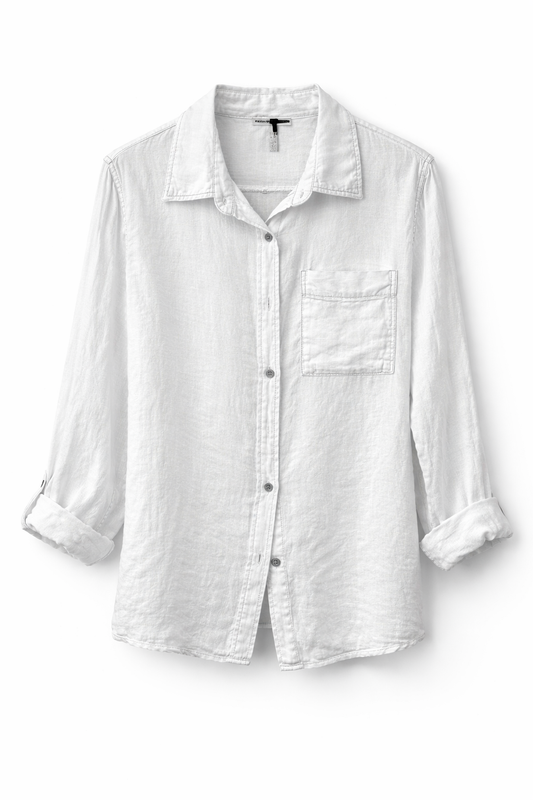 White Stitch Trim Shirt