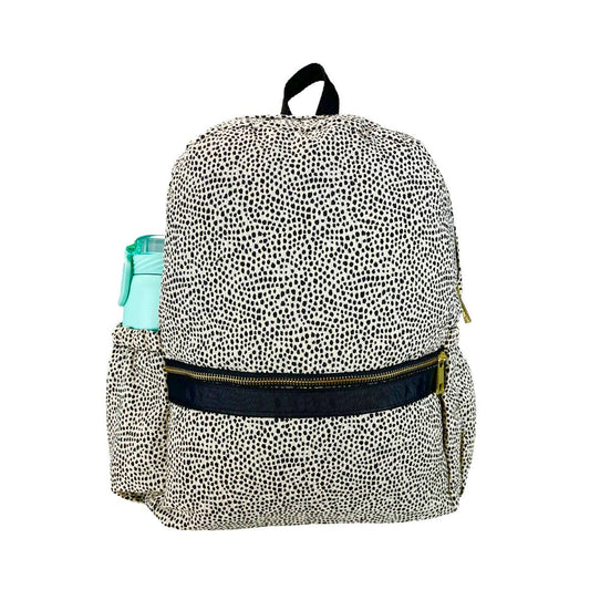 Cheetah Seersucker Medium Backpack w/ Pocket | Mint