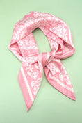 Load image into Gallery viewer, PINK SILKY BANDANA SCARF
