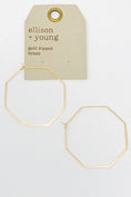 Load image into Gallery viewer, Octagon Wire Hoop Earrings
