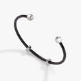 Load image into Gallery viewer, Bezel Stone Enamel Cuff, Black
