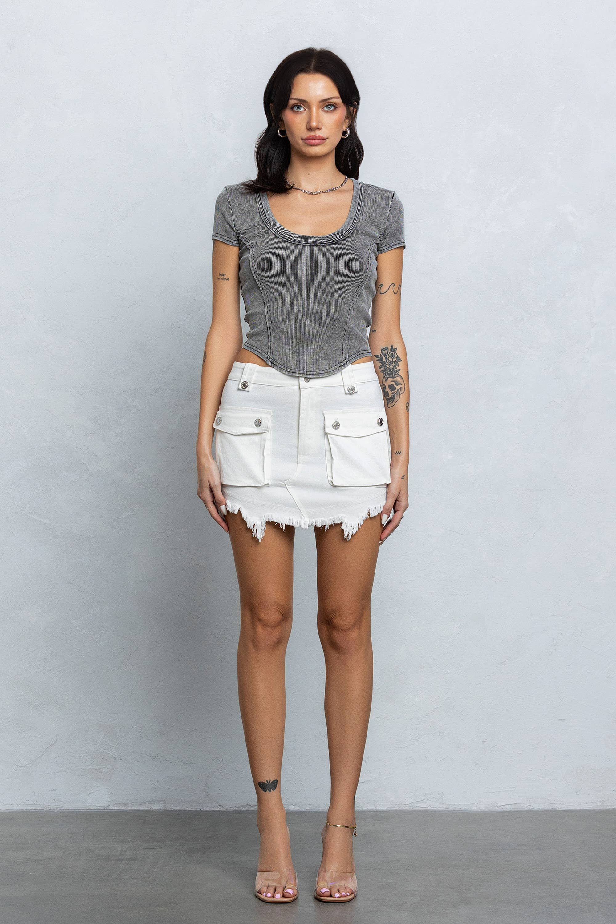 Washed Rib Crop Top