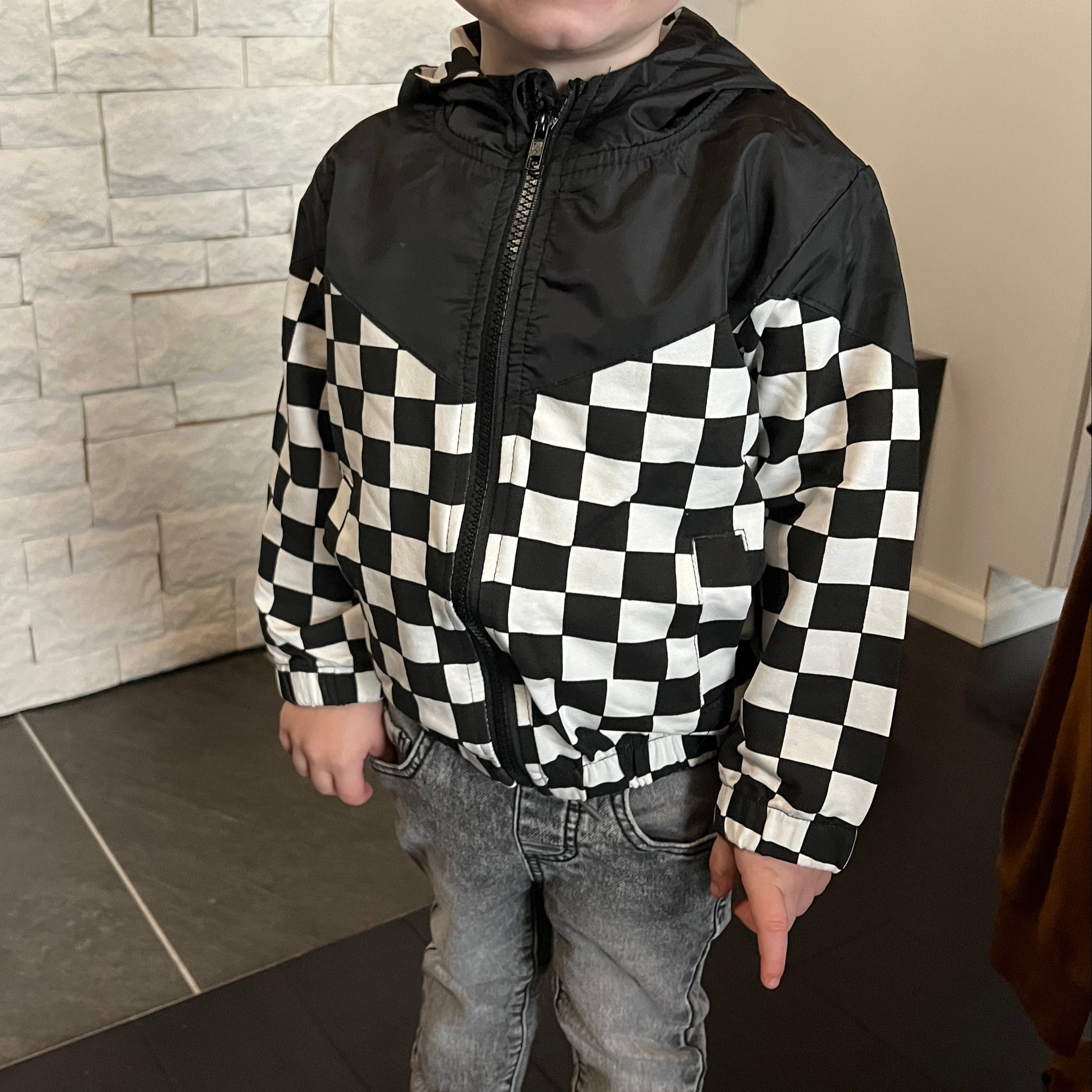 【COYSEIO】25ss CHECK WINDBREAKER Coyseio Check Windbreaker - Purple | 하이츠스토어