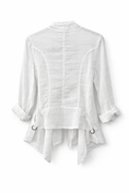 Load image into Gallery viewer, White Short Linen Jacket
