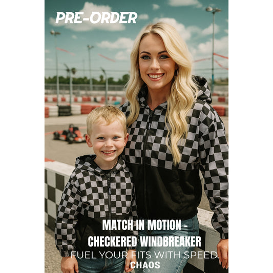Checkered Windbreaker - Black