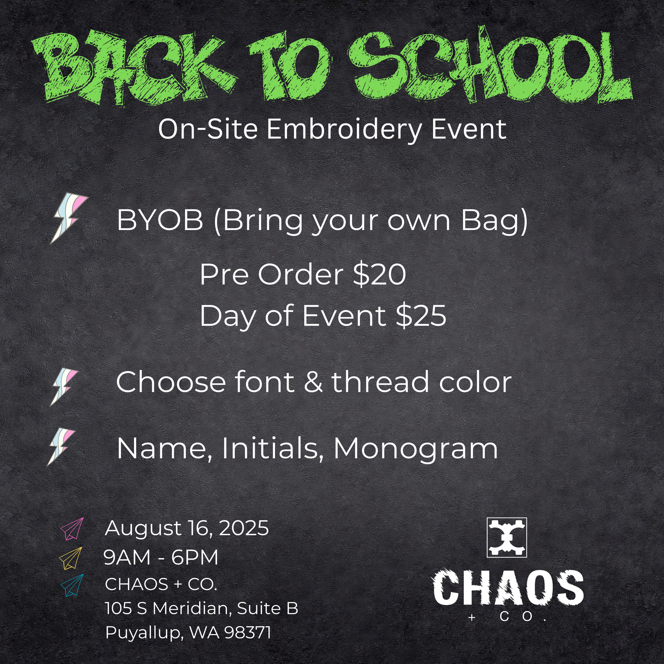 Pre-Order BYOB Embroidery