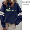 Load image into Gallery viewer, Varsity Striped Sweatshirt - Seahawks

