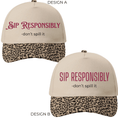 Load image into Gallery viewer, Sip Responsibly Embroidered Hat
