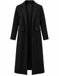 Load image into Gallery viewer, Black Suede Long Jacket
