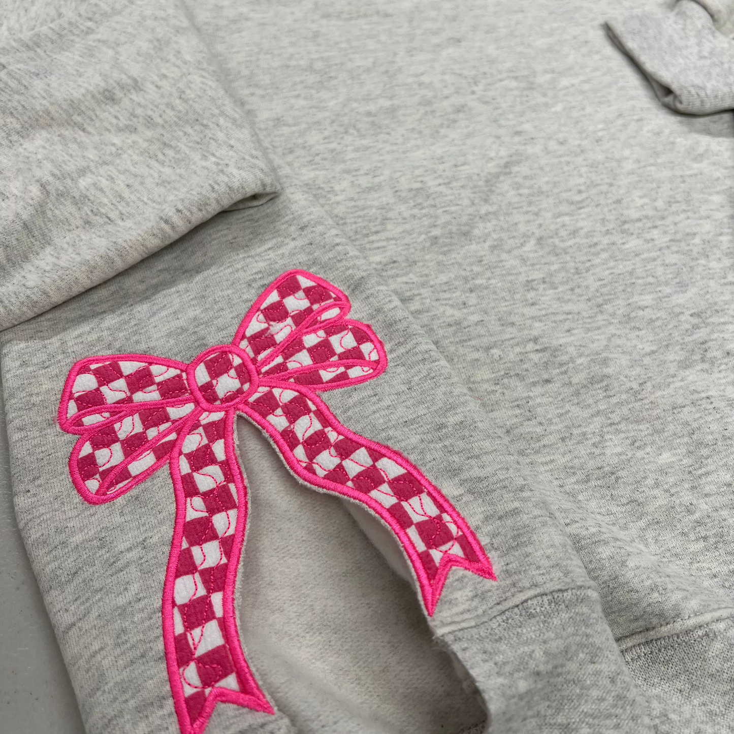 Moto Mama W/ Side Bows Embroidered Crewneck