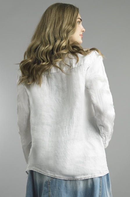 White Stitch Trim Shirt