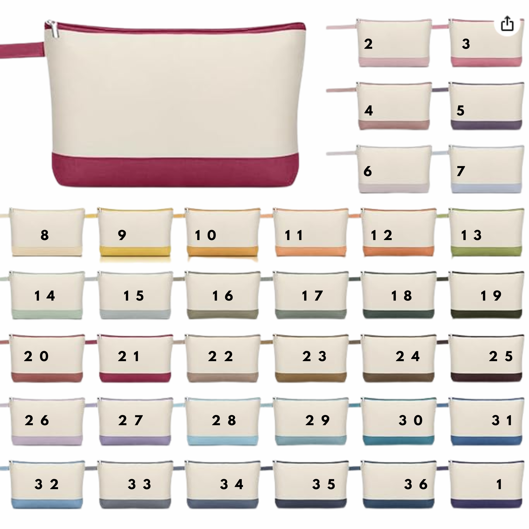 Canvas Makeup Bag
