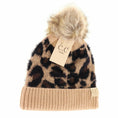 Load image into Gallery viewer, Kids Leopard Pom C.C Beanie
