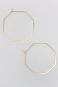Load image into Gallery viewer, Octagon Wire Hoop Earrings
